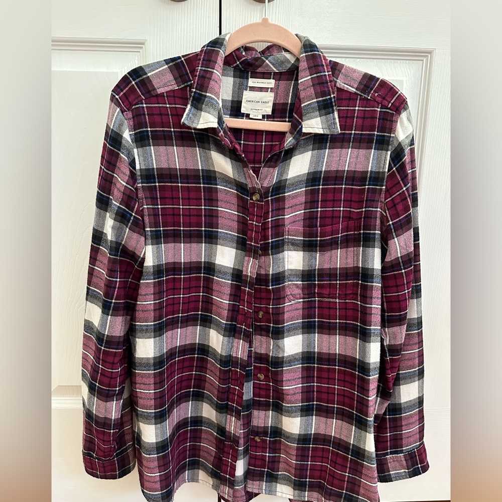 American Eagle Boyfriend Ahh-mazingly Soft Flannel Shirt